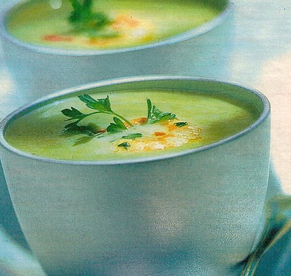 Гороховый суп с креветками