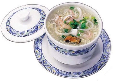 Легкий суп с морепродуктами