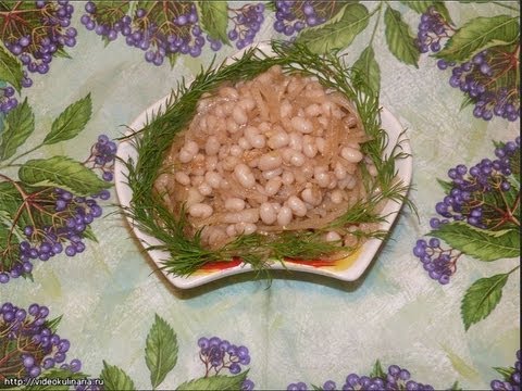 Рецепт - Салат из белой фасоли от videokulinaria.ru