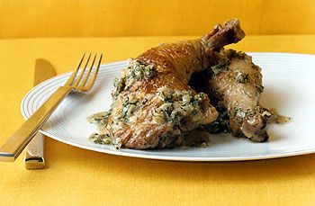 Курица в горчично-укропном соусе