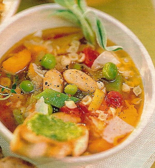 Овощной суп с бобами