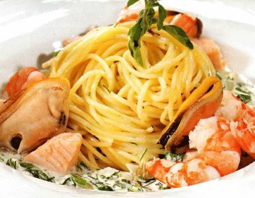 Спагетти «морской бриз»