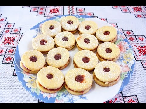 Печенье с вареньем 'Колизбацьки' Простые рецепты печенья Печиво з варенням 'Кулізбацики' рецепт