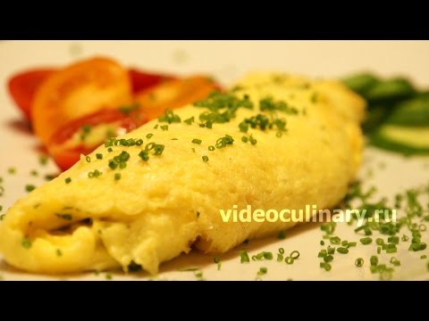 Рецепт - Омлет с сыром и зеленью от http://videoculinary.ru