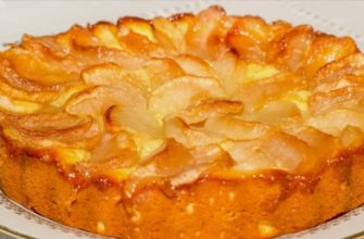 Рецепт - Песочный пирог с яблоками и тыквой