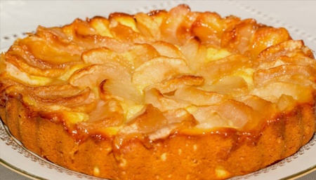 Рецепт - Песочный пирог с яблоками и тыквой