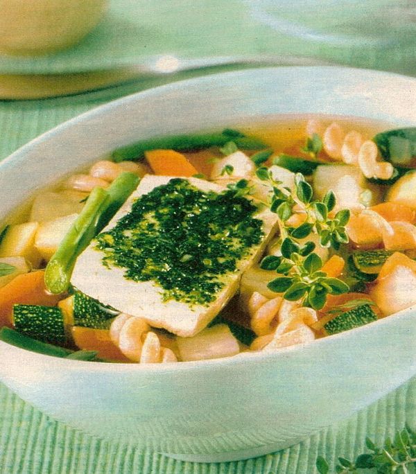 Овощной суп с тофу