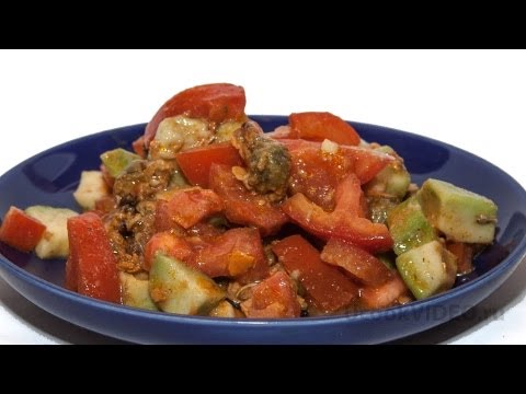 Салат с мидиями и авокадо видео рецепт UcookVideo.ru